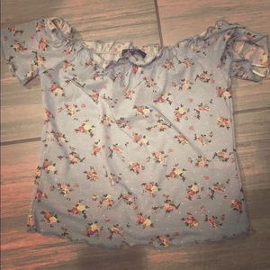 Off the shoulder floral top